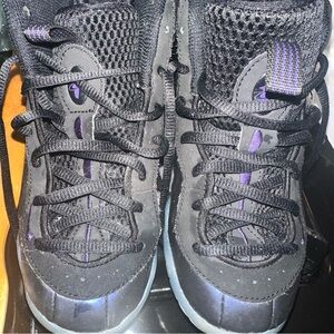 Nike Little Posite Foamposite One Eggplant Purple Kids Sz 1Y